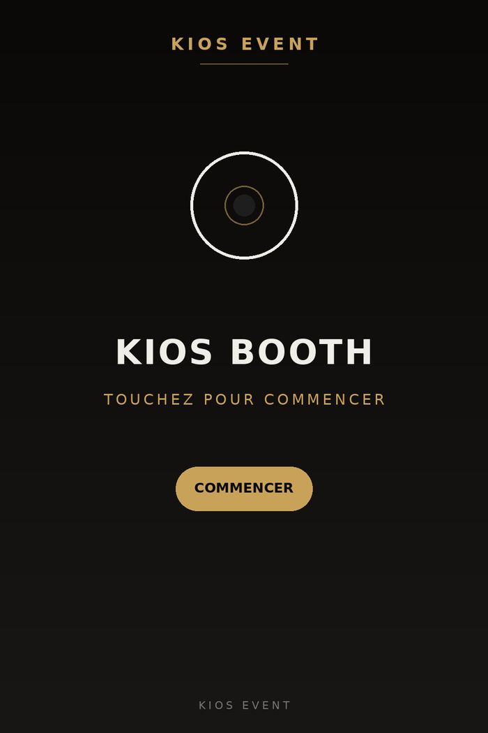 Écran d'accueil du logiciel KIOS OS